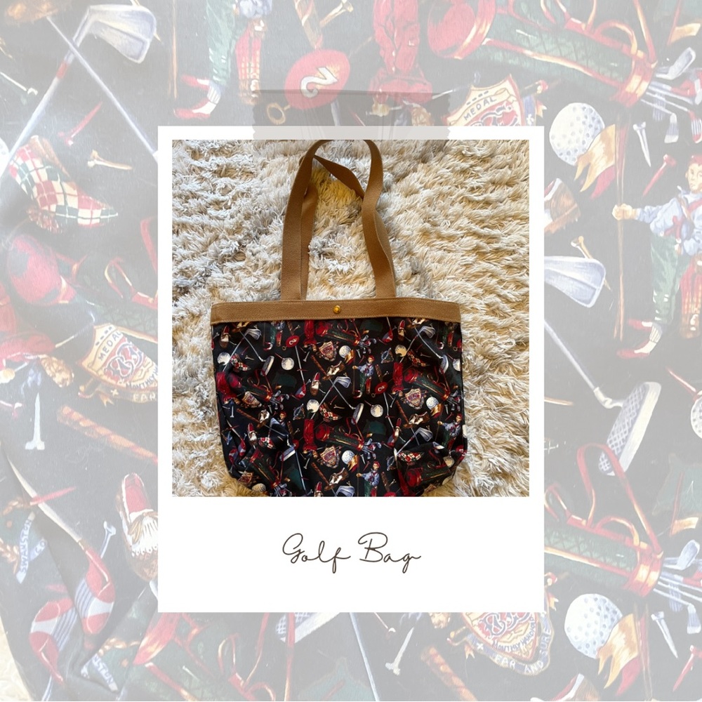 Golf pattern Tote bag - Picture 1 of 6